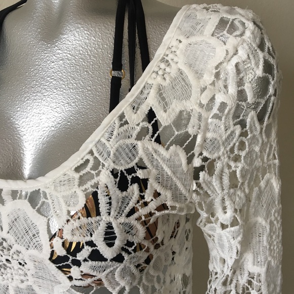 Other - NWOT Lace Swim Cover-Up